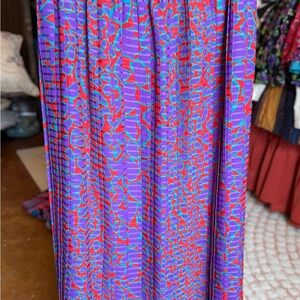 Vibrant Purple and Red Women's Skirt